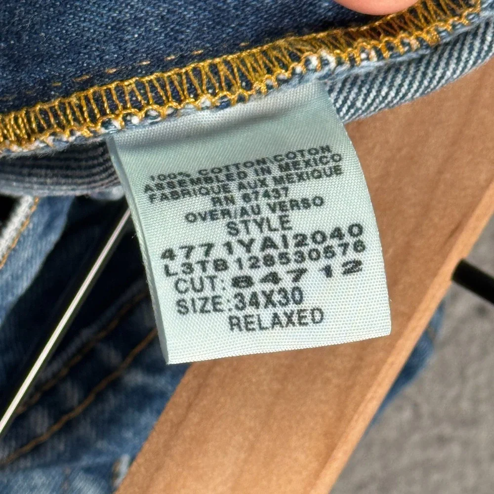 Vintage Polo Ralph Lauren Jeans Mens 34x30 Blue‎ Relaxed Fit Lightwash Comfort